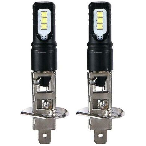 2x H1 6000k Super Bright White 6000lm Drl Kit de phares à LED Faisceau de route