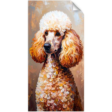 Selbstklebendes Poster – Wandsticker Pudel Hund Tier 100x200 cm