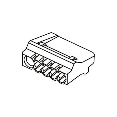borne de connexion - automatique - 5 entrées - 0.5 à 2.5 mm2 - grise - boite de 100 - bizline 103405