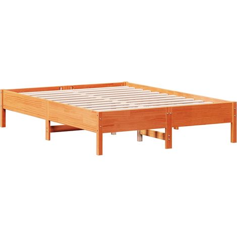 Maison Exclusive - Postel bez matrace voskově hnědá 140 x 190 cm masivní borovice (1/5)