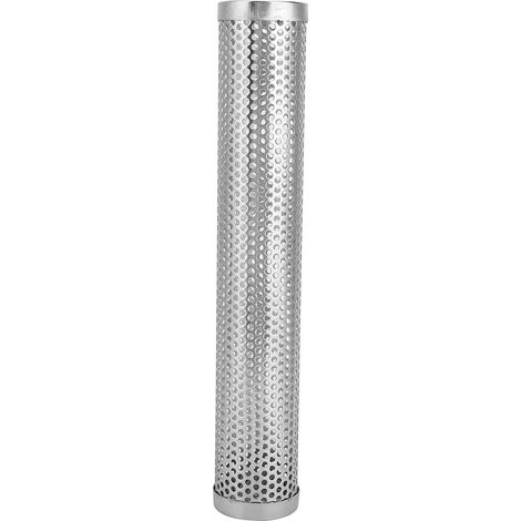 Tube à fumée BBQ portable 12 pouces en acier inoxydable, accessoire de fumage pour gril électrique, gaz ou charbon, rond. (1/5)