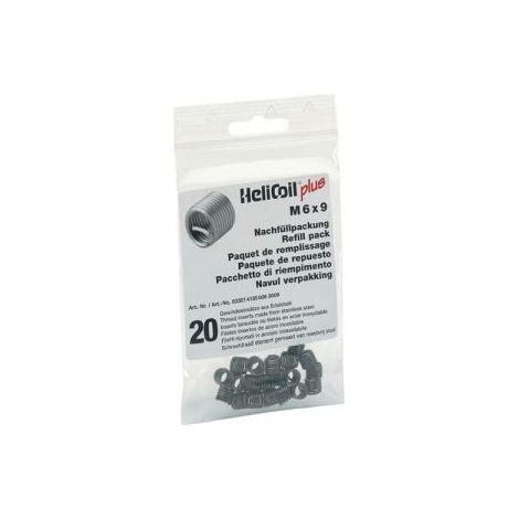 Helicoil PLUS Gewindeeinsatz-Set, 10- bzw. 20-teilig, 1 x D, Gewindeart/-größe: M6 20 Stk