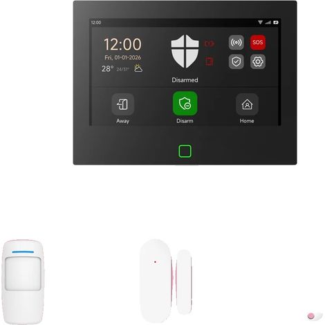 Intelligentes Sicherheitssystem, 7 Zoll HD-Touchscreen, kabellose Funktionalität, H700-B-Set-11Kit, EU-Stecker (1/2)