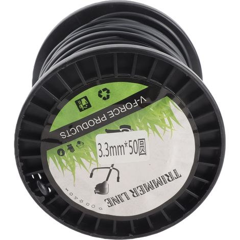 Hilo de corte redondo para desbrozadoras Husqvarna, 3,3 mm, negro, alta eficiencia de corte, compatible con la mayoría de cortacéspedes, uso agrícola, 30 m (1/5)