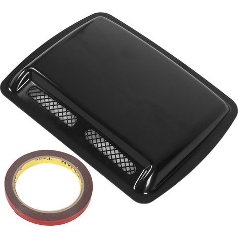 Couvre-vent pour capot de voiture de type scoop, en ABS noir brillant, adhésif, décoratif, amélioration de l'apparence (1/5)