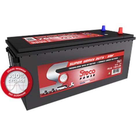 Batterie 12V 190Ah 1100A 512x223x220 mm Super Heavy Duty SMF STECOPOWER - 761