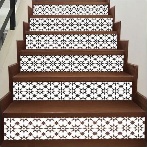 Autocollants d'escalier 3D, 39" L x 7" H, papier peint en vinyle imperméable pour décoration murale de la maison. (1/5)