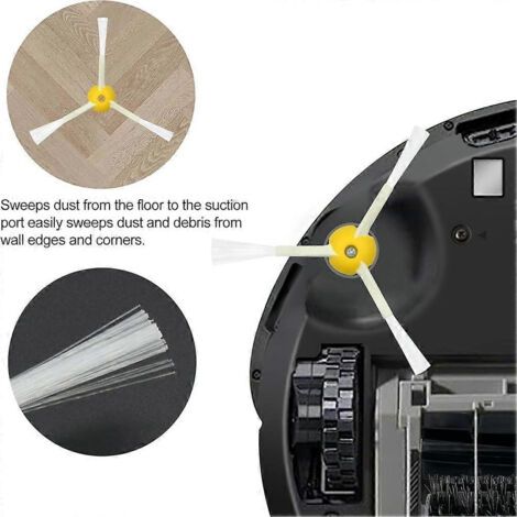 NALOOKAMIC Pièces de rechange pour aspirateur robot iRobot Roomba séries 600, 675, 690, 692, 694, 610 et 670 : filtre, brosses de balayage des bords (1/4)