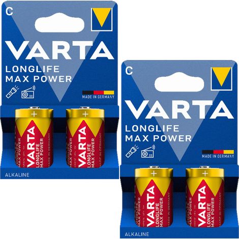 Pilas alcalinas Varta LL MAX C LR14 para linterna, radio y reloj (2 unidades) (1/3)