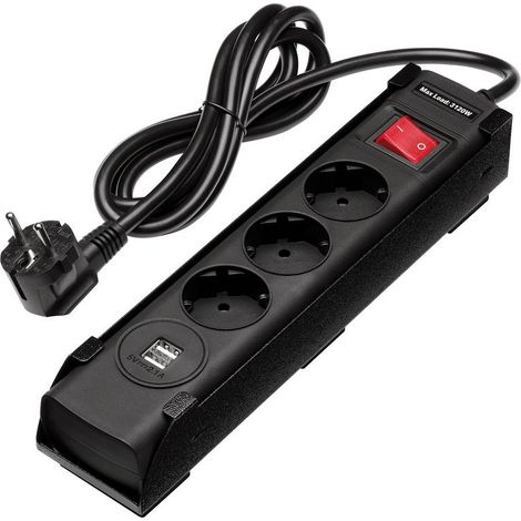 Draper 31712 BUNKER EU Power Strip with Magnetic Holder