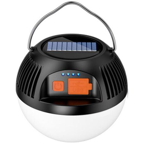 Mini lampe torche de camping, idéale pour les situations d'urgence en cas d'ouragan, taille moyenne, lumière noire et blanche