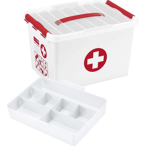 Sunware Erste-Hilfe-Box inklusive Deckel 22L 40 x 30 x 26 cm Boxen, Körbchen & Kisten