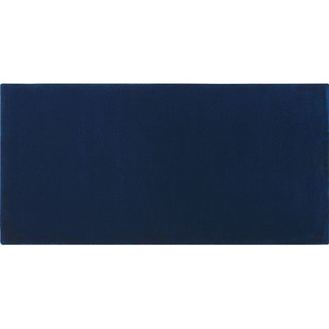 Alfombra de viscosa azul marino 80 x 150 cm pelo corto sala de estar Gesi II