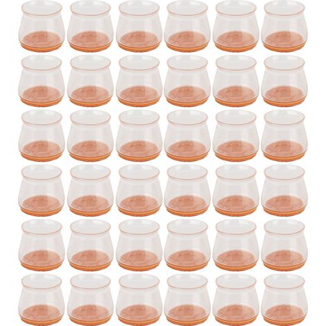 Couvre-pieds de chaise en Silicone, 36 pièces, élastique, doux, Transparent, protection des pieds, pour la maison, le bureau, l'hôtel, le Restaurant (1/5)