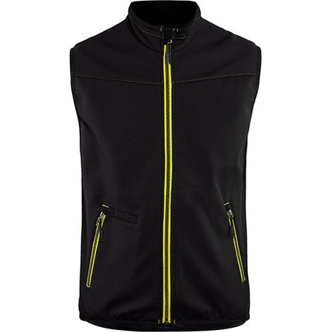 Gilet de travail softshell sans manches stretch 3850 Noir/Jaune fluo M (1/2)