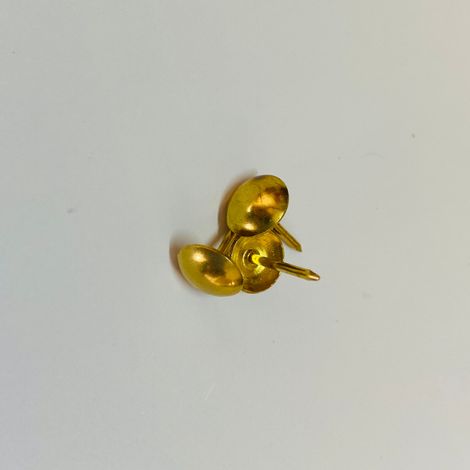 BULLETTE Chiodi Testa BOMBATA da 9 x 15 MM per Divano Sedia Poltrona 100 Pezzi,  Colore Oro Lucido