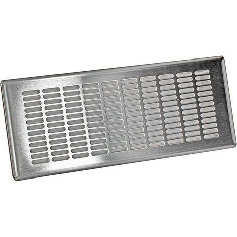 Gitter für Luftanschlusskasten Langloch Edelstahl Wand Decke 305 mm x 102 mm