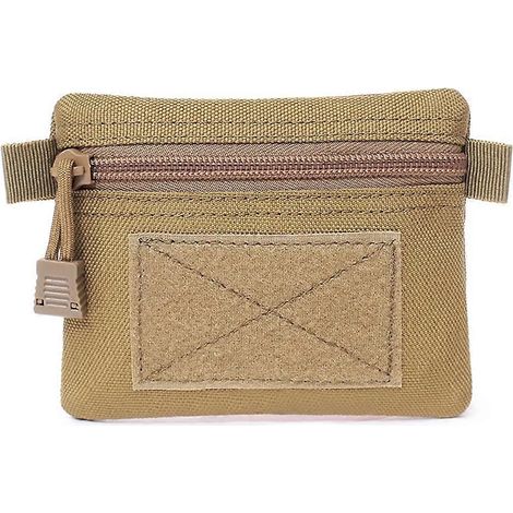 Portefeuille EDC homme portable et étanche avec fermeture éclair, idéal pour la randonnée et les voyages. Pochette anti-perte pour argent.