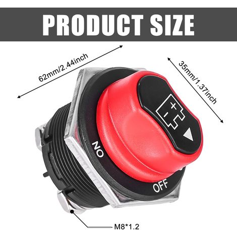 Interruttore automatico della batteria: 12V 24V, interruttore principale 200A, interruttore di scollegamento della batteria dell'auto, interruttore principale di interruzione della batteria, interrutt (1/4)
