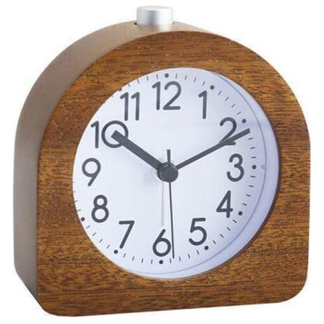 Réveil avec lumière, réveil silencieux, réveil sonore, horloge de bureau rétro silencieuse en bois massif, 9644101mm (SKU produit : 95007762 SKU Offre : 1213CTD20)