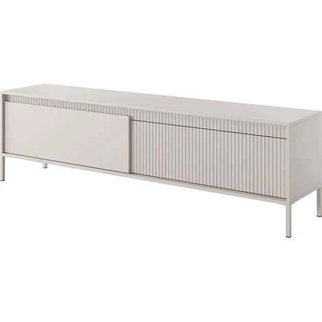 Mobile TV con 2 ante in MDF Beige - NURSEMA (1/5)