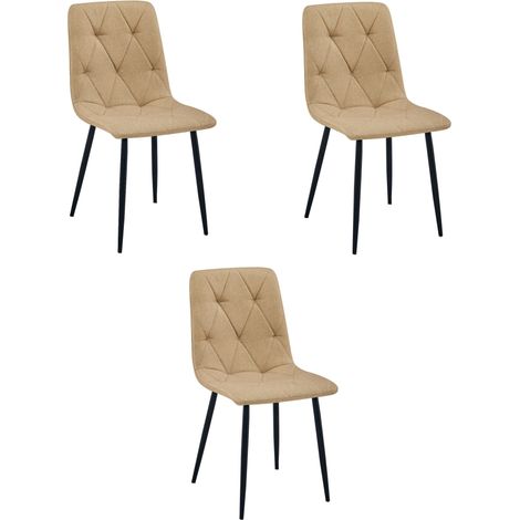 Silla Libra - tela marrón / patas negras x 3 (1/5)