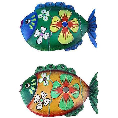 2 fischförmige Wanddekorationen (1/3)