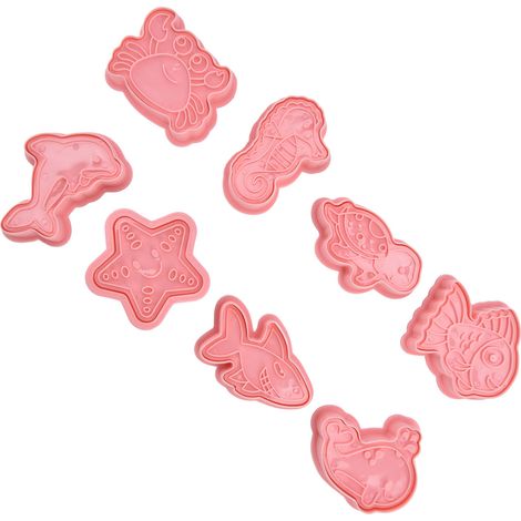 3D-Ausstechform mit Meeresmotiven, Kunststoff, Cartoon-Muster, Kekspresse, Backmatte, Backzubehör (1/5)