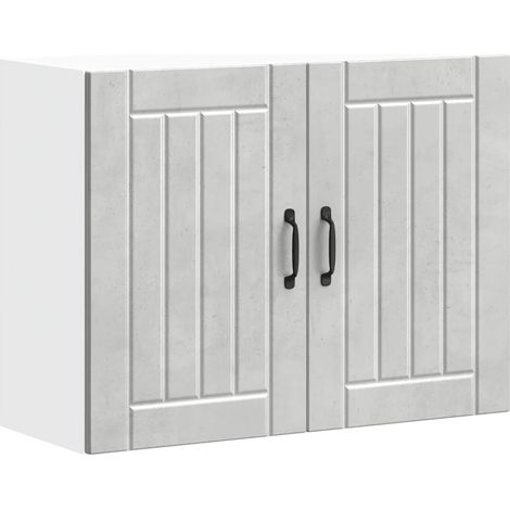 Pensile da cucina Lucca con spazio ottimizzato 80 x 31 x 60 cm legno composito grigio cemento 020050176