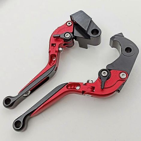 Convient aux Kawasaki Z1000SX 17-19 ans, levier de frein, d'embrayage et de réglage du klaxon modifiés, poignée en alliage (rouge) (1/5)