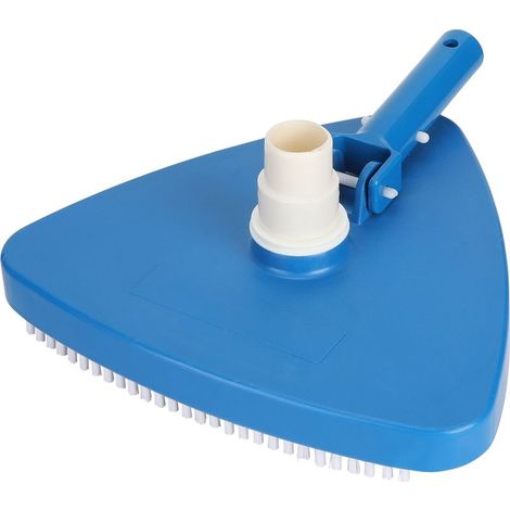 1 Tête d'aspirateur triangulaire, plastique, brosse intégrée 1,5cm, connexion 3cm, pour piscine étang jardin (1/5)