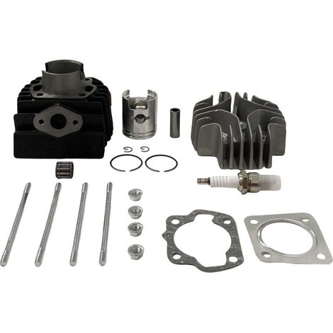 JR50 motorcycle engine cylinder, compatible with Suzuki JR50 WZ50 (1978-2006) cylinder liners and pistons. (1/4)