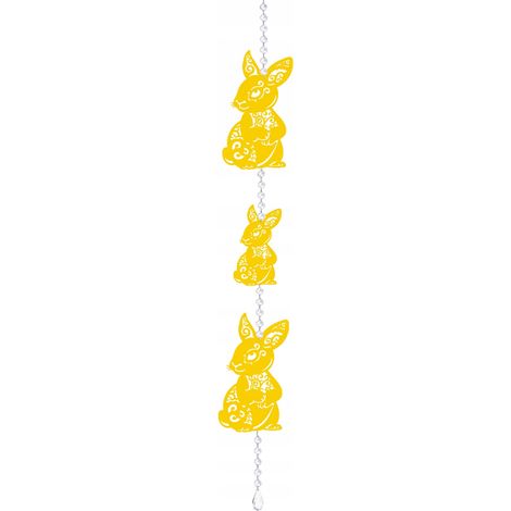 Ghirlanda con ciondolo a forma di coniglietto, decorazione pasquale, elegante catenina da 110 cm