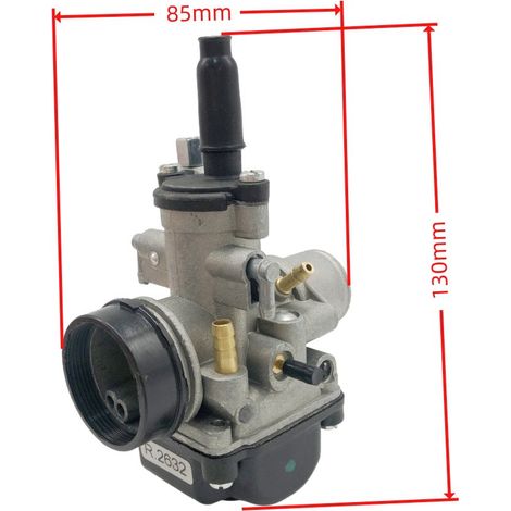The R2632 carburetor is compatible with motorcycles of type DS 2632 404-112 (21 mm). It ensures efficient and consistent fuel atomization as well as smooth cold starts. Original spare part.