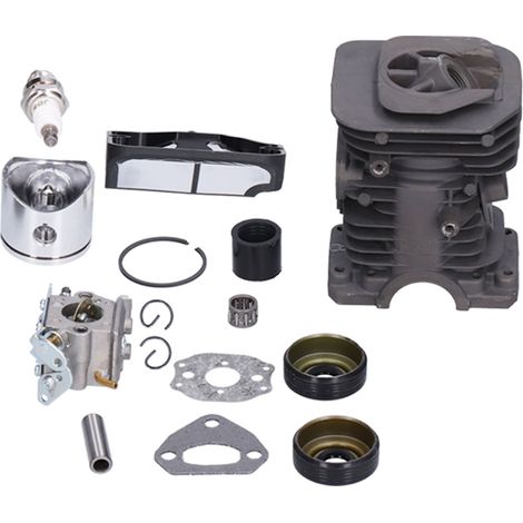 Kit de remplacement pour tronçonneuse Husqvarna 136, 137, 141 et 142 : cylindre, piston, carburateur et filtre à air de 40 mm (1/5)