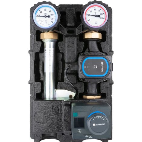 Afriso Pumpengruppe/Heizkreisset gemischt PrimoTherm K 180-2 DN25 3-WM-SM Vario (inklusive Pumpe, mit Motor), einstellbarem Kvs-Wert
