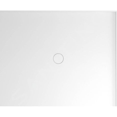 Receveur de douche rectangulaire en marbre de culture MIRAI, 110x90x1,8cm, droite, blanc (1/5)