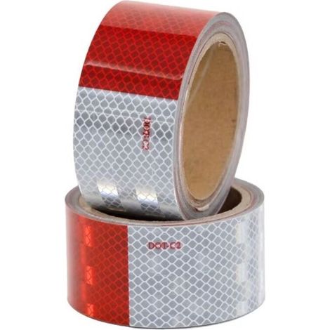 2 pièces, 5cm x 3m Ruban de Sécurité Réfléchissant, Autocollant Réfléchissant ONTWIE Remorque - Avertisseur Réfléchissant Reconnaissable Ruban Adhésif Haute Intensité étanche- Seuçais (1/5)