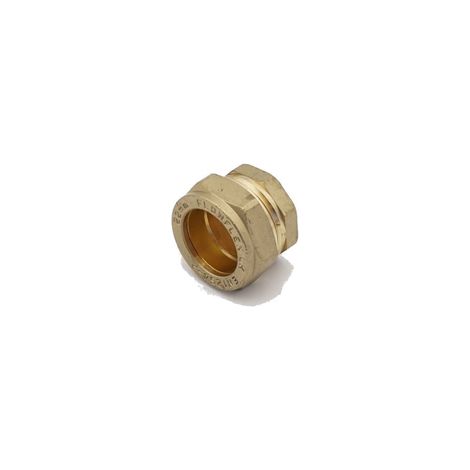 PrimaPlus 22mm Compression Stop End - Pack of 10 Brass Fittings (1/2)
