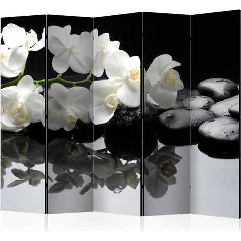 Paravent 5 Volets "Spa, Stones & Orchid" 172x225cm (1/2)