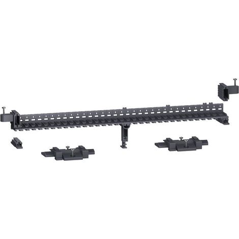Support de bornier PrismaSeT, 24 modules, 450 mm x 5 mm x 7 mm, noir RAL 7016