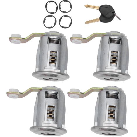 Quatre cylindres de serrure de porte avec deux clés, modèle 252522, compatibles avec Citroën Berlingo/Xsara/Xsara Picasso (1/5)