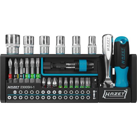Hazet SmartHolder 2300SH-1 Bit-Set 39teilig Schlitz, Kreuzschlitz Phillips, Kreuzschlitz Pozidriv, I (1/5)