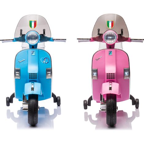 Moto Électrique Scooter pour Enfants LT960 Vespa PX150 Full Napoli avec Top Case  Couleur: Bleu