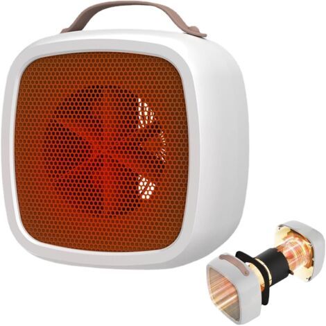 Ccykxa – Termoventilatore portatile di piccole dimensioni – Efficiente dal punto di vista energetico – Materiali ignifughi – Funzionamento silenzioso – Ideale per ambienti di lavoro (1/4)