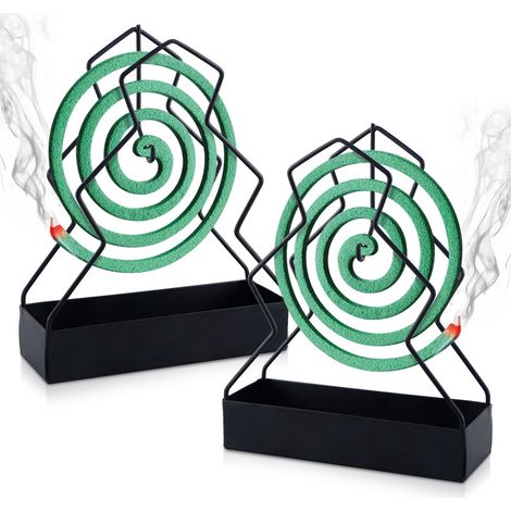 2pcs Support Bobine Anti Moustique,Noir Spirale Anti Moustique,Support de Bobine Anti-Moustique,Support Spirale Anti Moustique pour Camping,Bureau (1/5)
