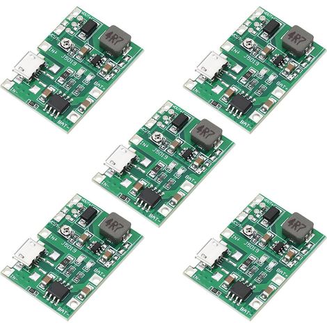 [NIE BENUTZT]Stück 2A 18650 Li-Ionen-Akku-Schnelllademodule 3,7 V Boost auf 5 V 9 V 12 V mit Überladeschutz für batteriebetriebene Geräte (1/5)
