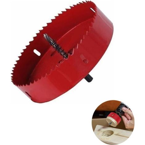 Scie cloche bi-métal Ø 150 mm – Acier rapide HSS M42 – Pour perçage aluminium, fer et bois – Tige hexagonale incluse