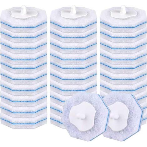 30 têtes de brosse de toilette jetables, changement de barre de toilette, pour le remplacement de brosse de nettoyage de toilette clorox, (1/5)