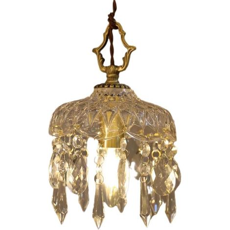 Déstockage Plafonnier avec perles Blanc Rond E14 --1524cm (1/3)